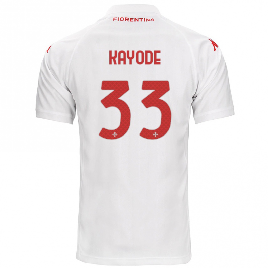 Hombre Fútbol Camiseta Michael Kayode #33 Blanco 2ª Equipación 2024/25 Argentina