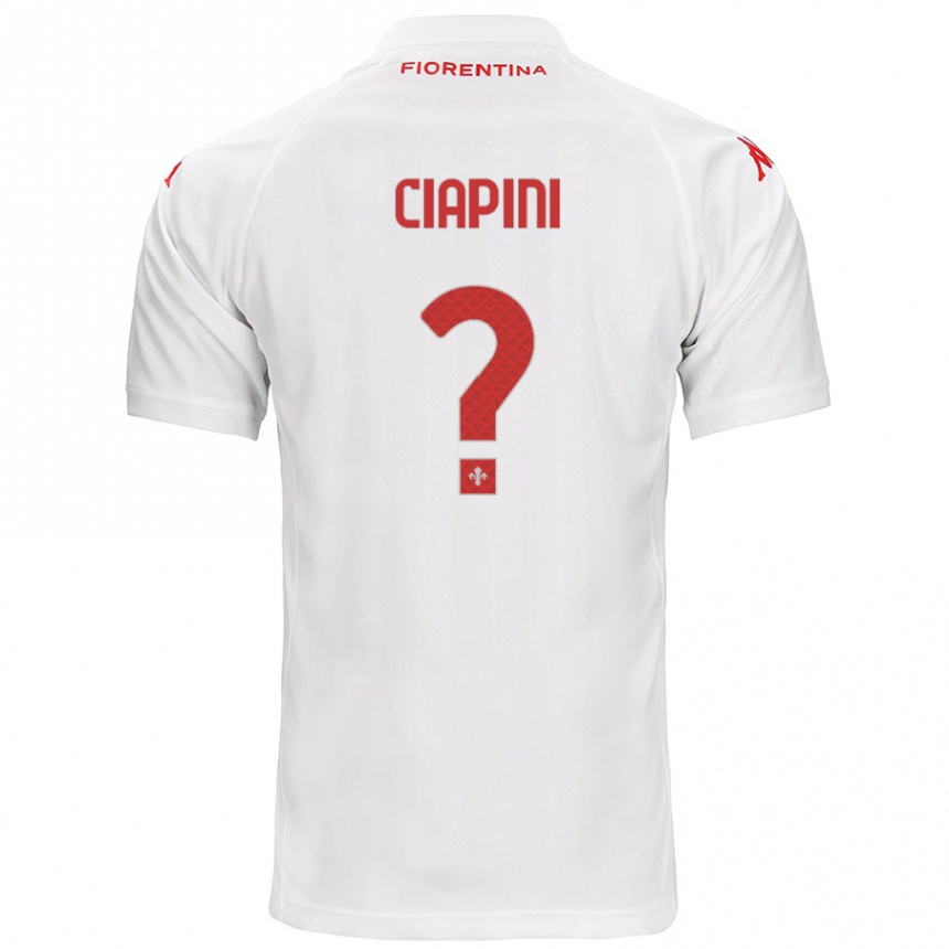 Hombre Fútbol Camiseta Adriano Ciapini #0 Blanco 2ª Equipación 2024/25 Argentina