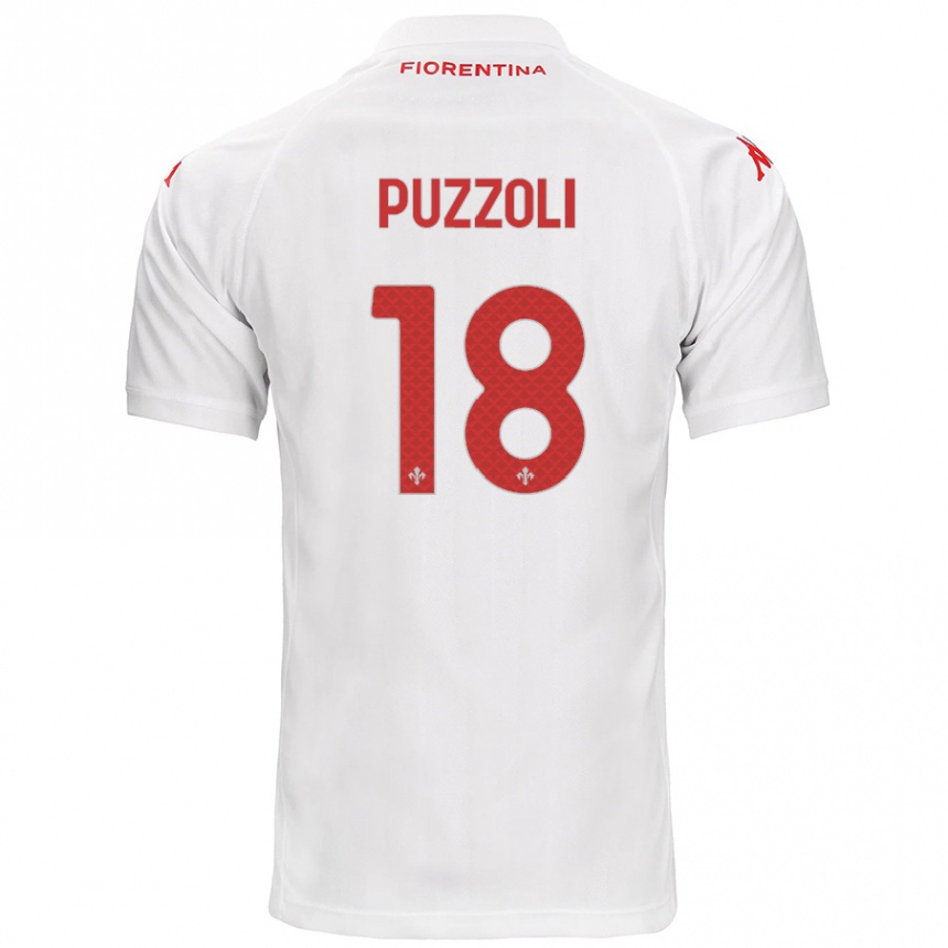 Hombre Fútbol Camiseta Giorgio Puzzoli #18 Blanco 2ª Equipación 2024/25 Argentina