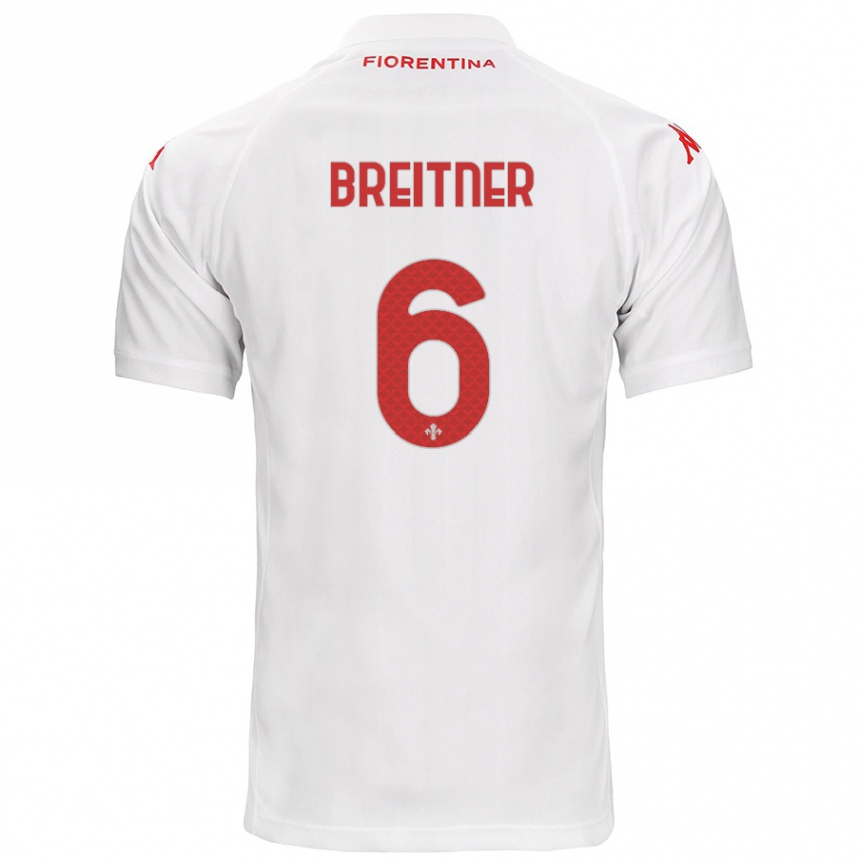 Hombre Fútbol Camiseta Stephanie Breitner #6 Blanco 2ª Equipación 2024/25 Argentina