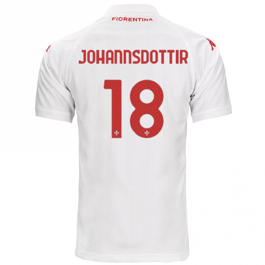 Hombre Fútbol Camiseta Alexandra Jóhannsdóttir #18 Blanco 2ª Equipación 2024/25 Argentina