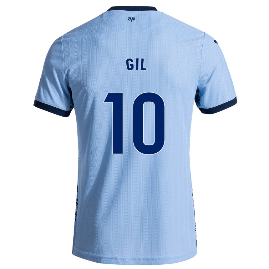 Hombre Fútbol Camiseta Markel Gil #10 Azul Cielo 2ª Equipación 2024/25 Argentina