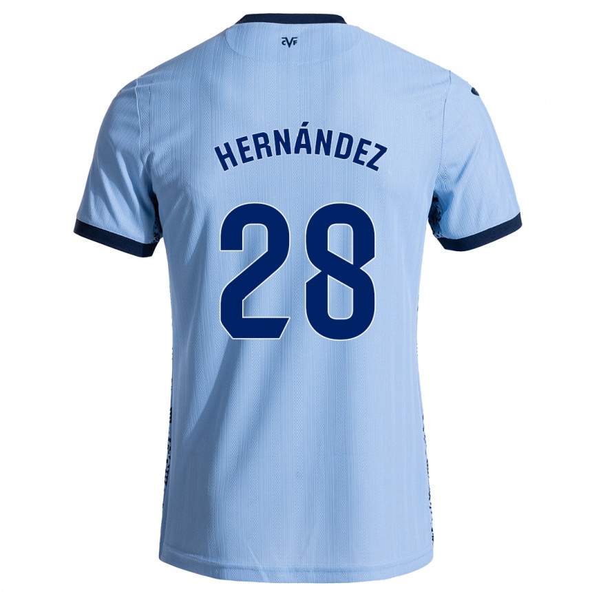 Hombre Fútbol Camiseta Gerard Hernández #28 Azul Cielo 2ª Equipación 2024/25 Argentina