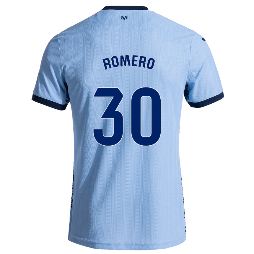 Hombre Fútbol Camiseta Lucía Romero #30 Azul Cielo 2ª Equipación 2024/25 Argentina