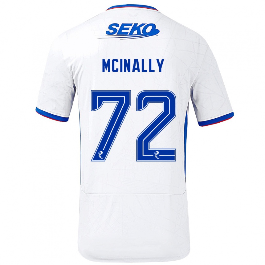 Hombre Fútbol Camiseta Darren Mcinally #72 Blanco Azul 2ª Equipación 2024/25 Argentina