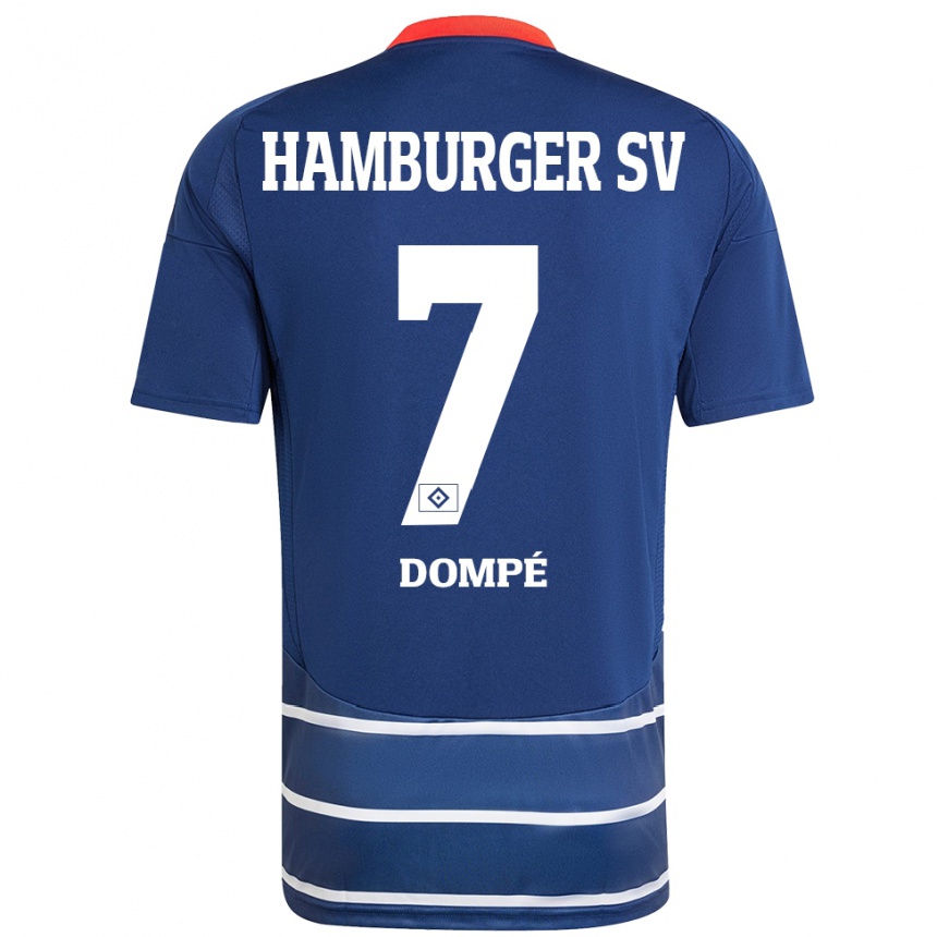 Hombre Fútbol Camiseta Jean-Luc Dompé #7 Azul Oscuro 2ª Equipación 2024/25 Argentina