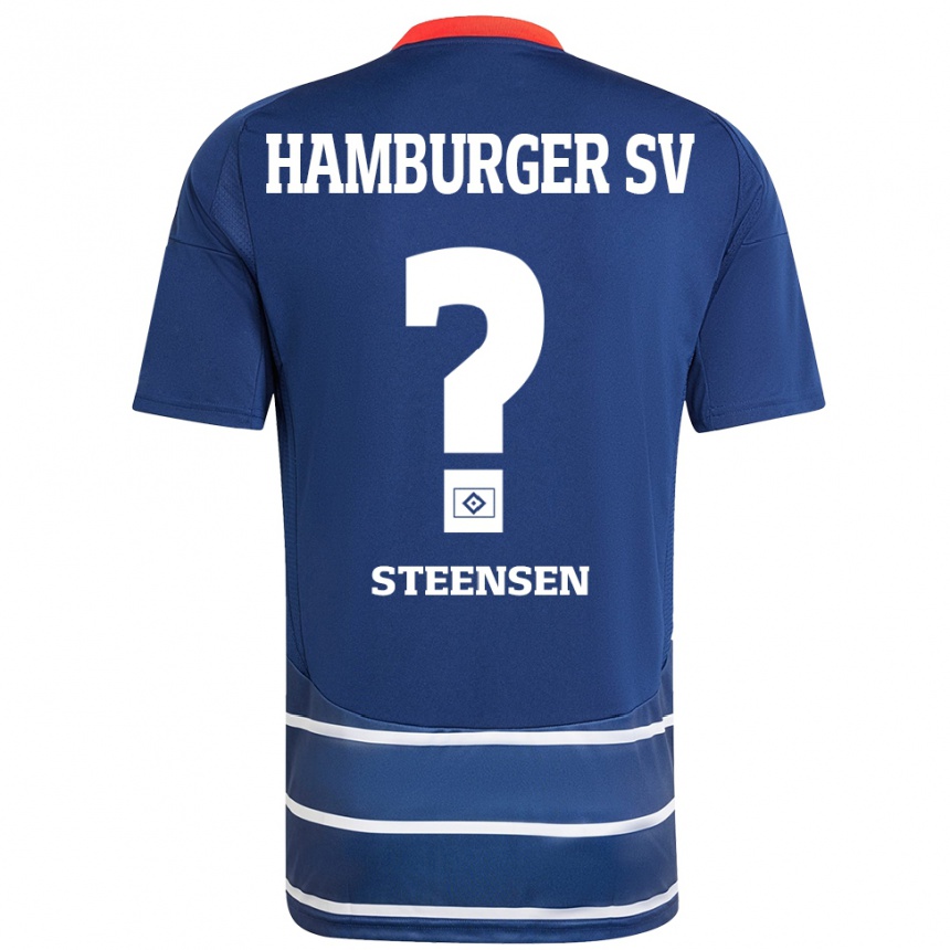 Hombre Fútbol Camiseta Mika Steensen #0 Azul Oscuro 2ª Equipación 2024/25 Argentina