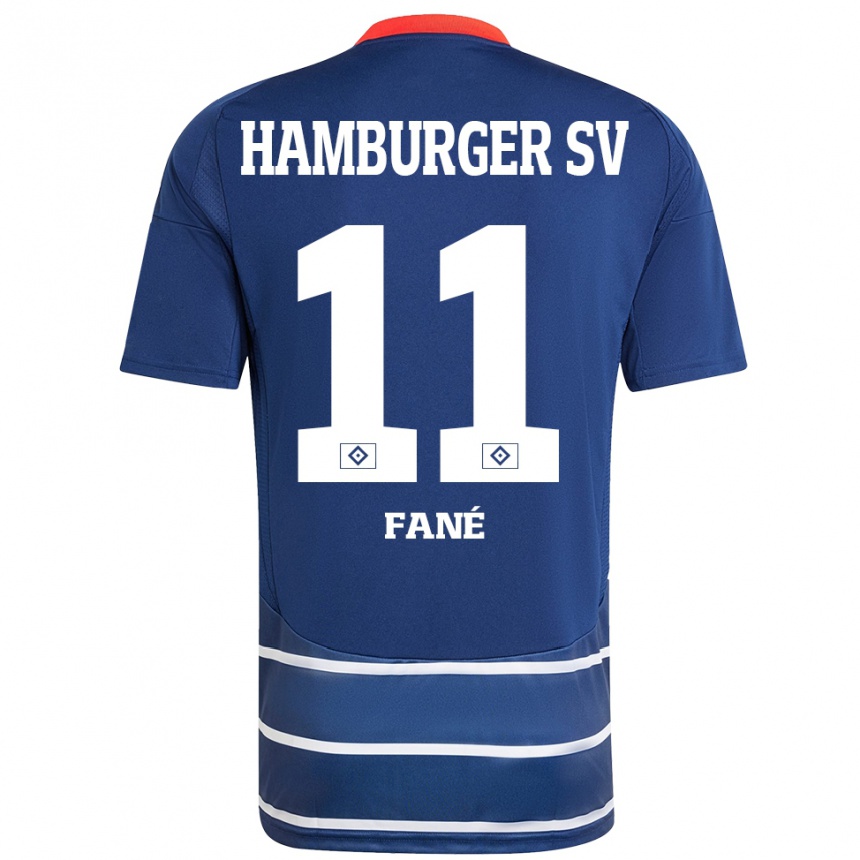 Hombre Fútbol Camiseta Sidi Fané #11 Azul Oscuro 2ª Equipación 2024/25 Argentina