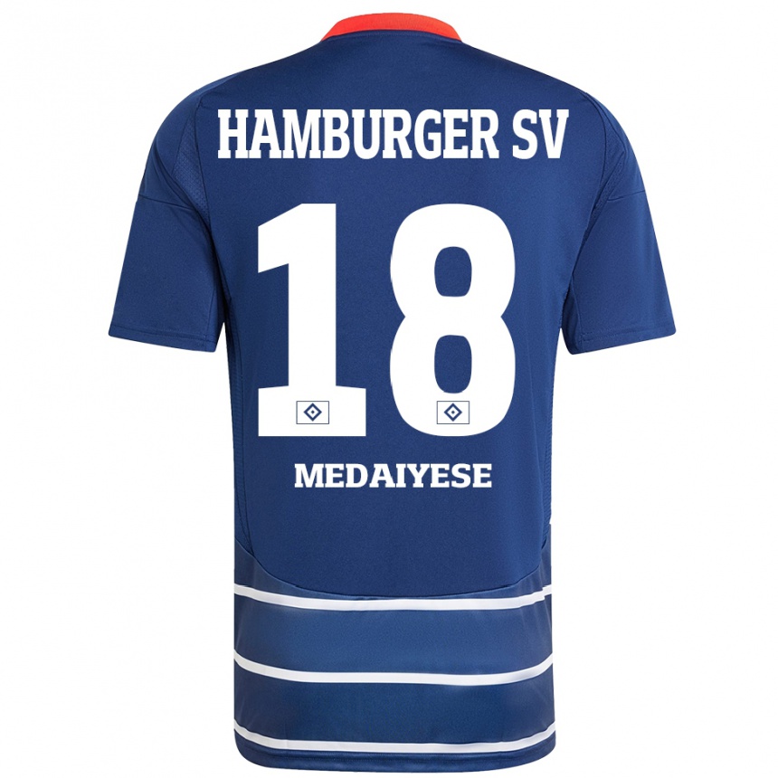 Hombre Fútbol Camiseta Olamide Medaiyese #18 Azul Oscuro 2ª Equipación 2024/25 Argentina