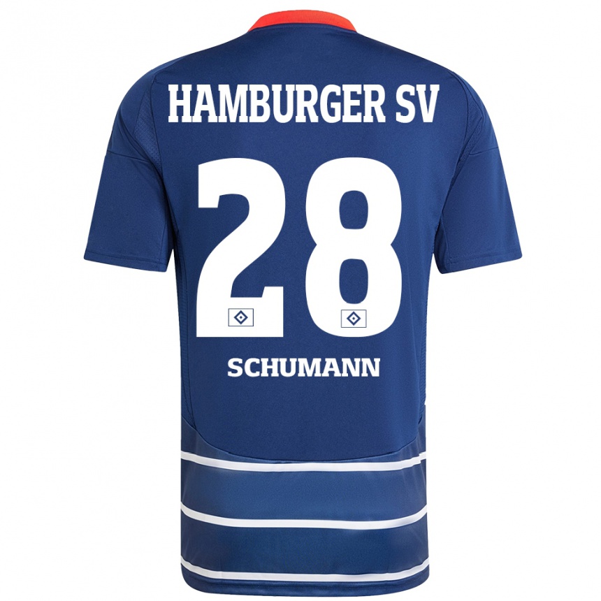 Hombre Fútbol Camiseta Henri Maximilian Schümann #28 Azul Oscuro 2ª Equipación 2024/25 Argentina