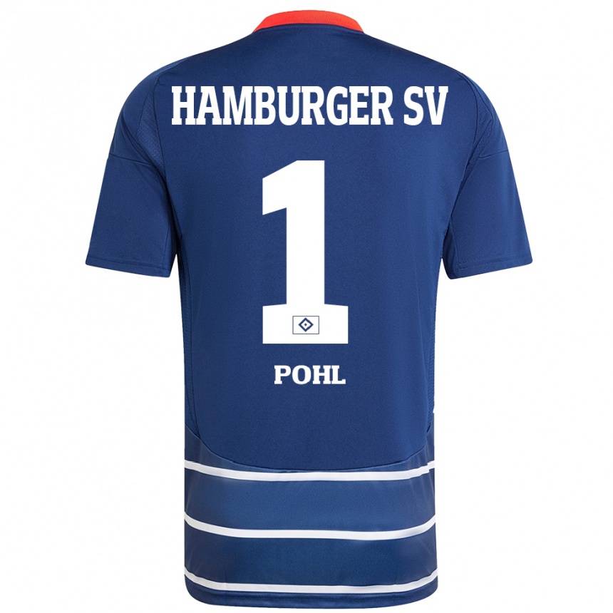 Hombre Fútbol Camiseta Christina Pohl #1 Azul Oscuro 2ª Equipación 2024/25 Argentina