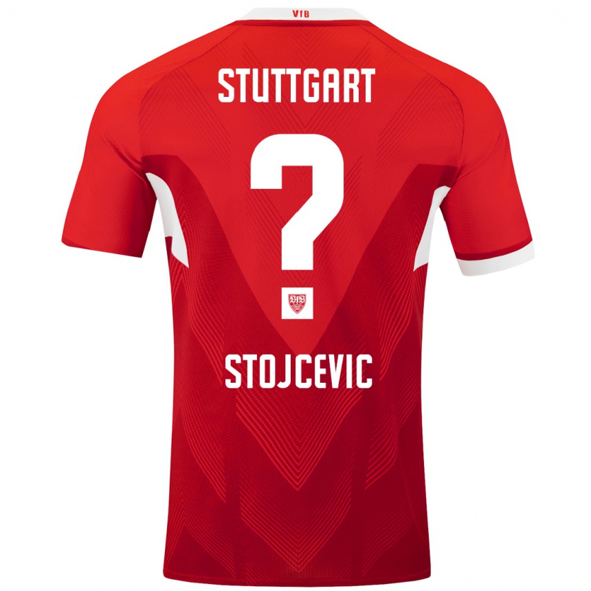 Hombre Fútbol Camiseta Martin Stojcevic #0 Rojo Blanco 2ª Equipación 2024/25 Argentina