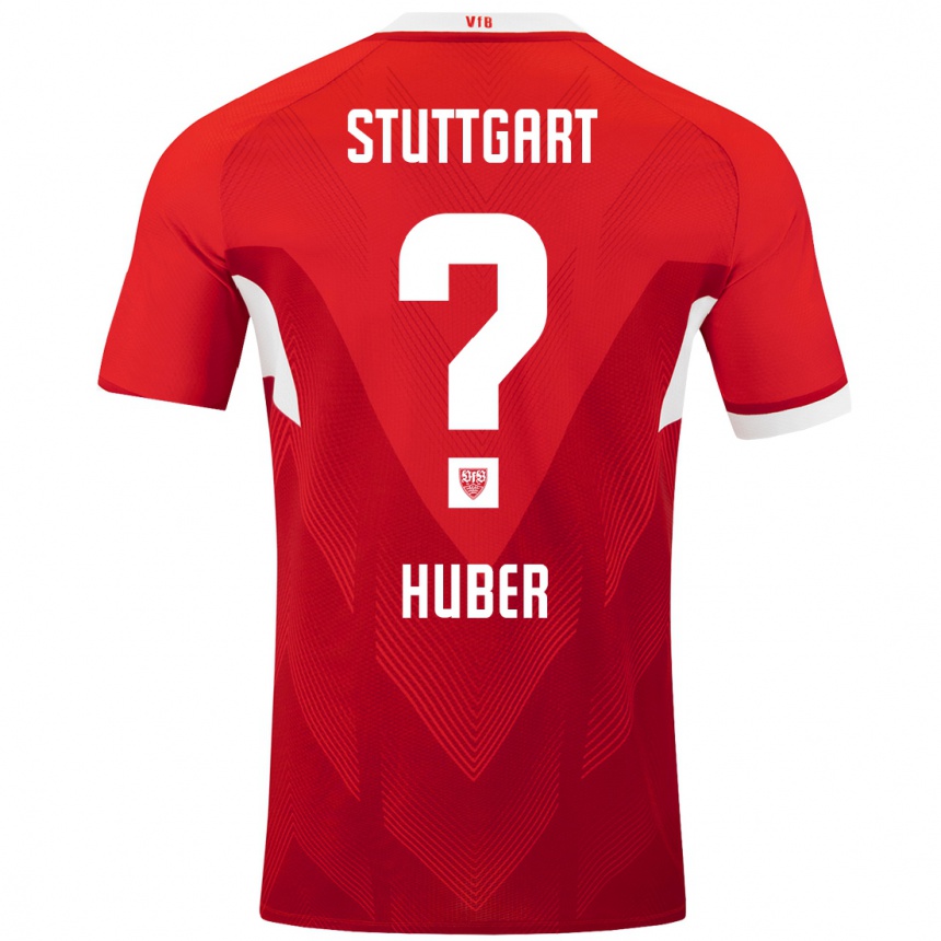 Hombre Fútbol Camiseta Vincent Huber #0 Rojo Blanco 2ª Equipación 2024/25 Argentina