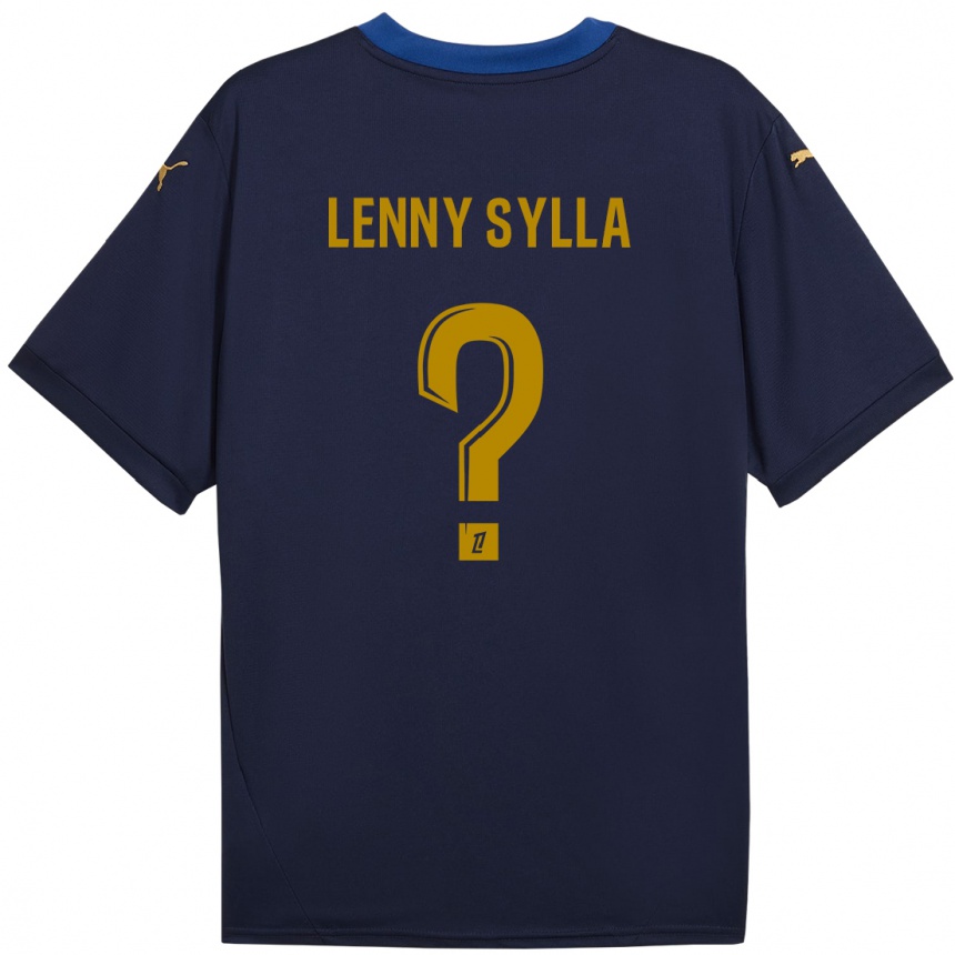 Hombre Fútbol Camiseta Lenny Sylla #0 Azul Marino Dorado 2ª Equipación 2024/25 Argentina