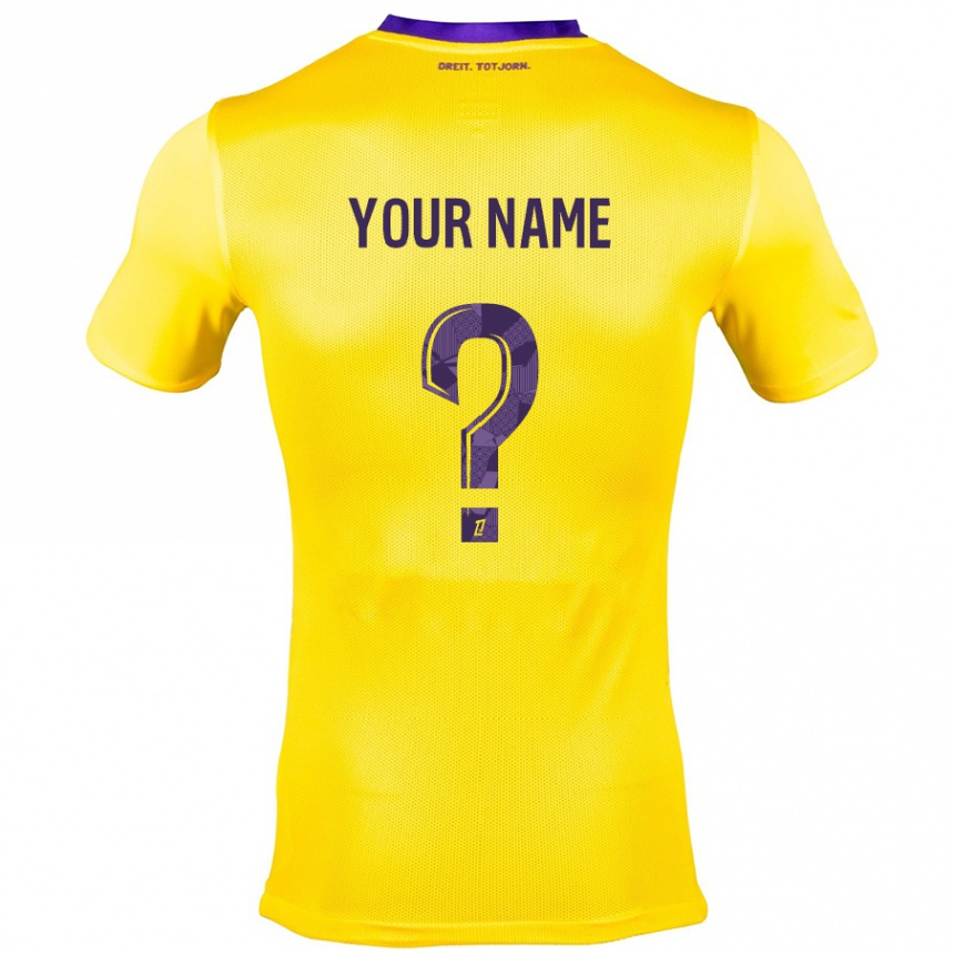 Hombre Fútbol Camiseta Su Nombre #0 Amarillo Morado 2ª Equipación 2024/25 Argentina