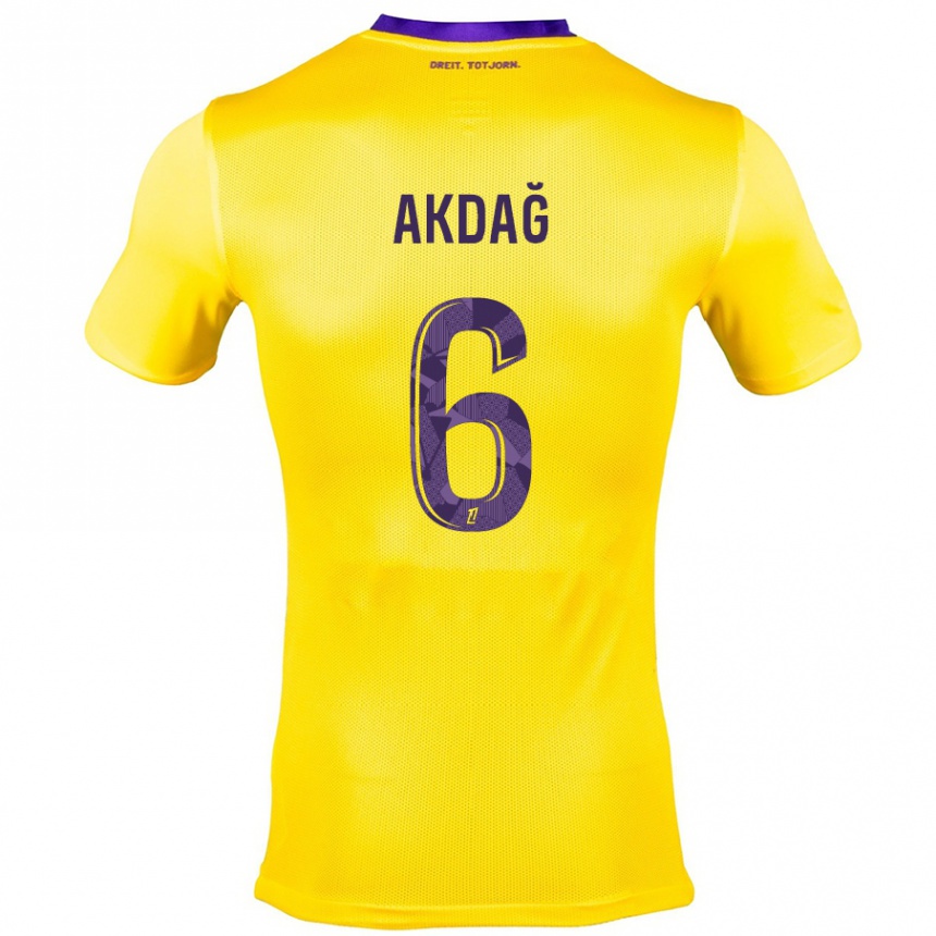 Hombre Fútbol Camiseta Ümit Akdağ #6 Amarillo Morado 2ª Equipación 2024/25 Argentina