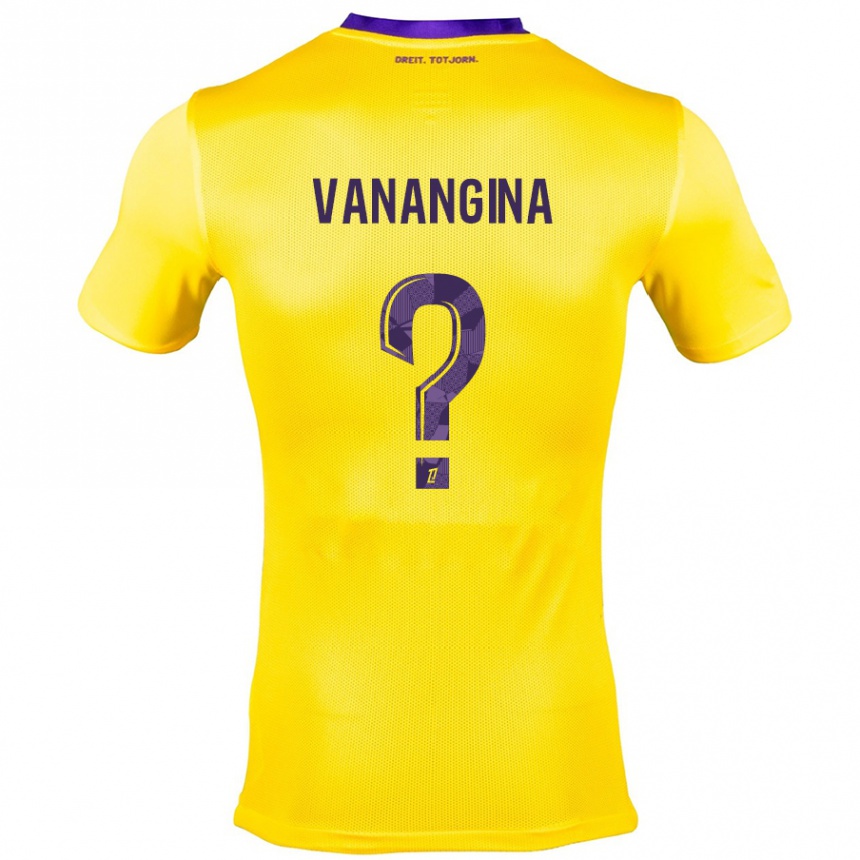 Hombre Fútbol Camiseta Mechack Niombo Vanangina #0 Amarillo Morado 2ª Equipación 2024/25 Argentina