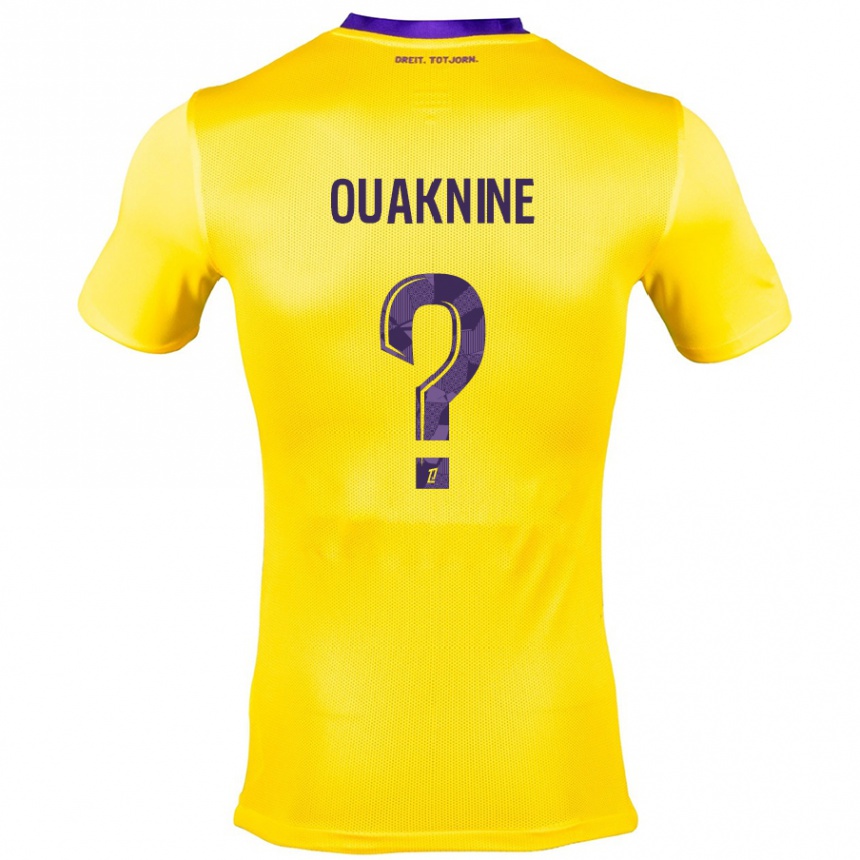 Hombre Fútbol Camiseta Jules Ouaknine #0 Amarillo Morado 2ª Equipación 2024/25 Argentina