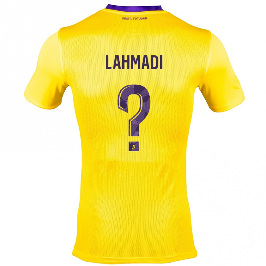 Hombre Fútbol Camiseta Noah Lahmadi #0 Amarillo Morado 2ª Equipación 2024/25 Argentina