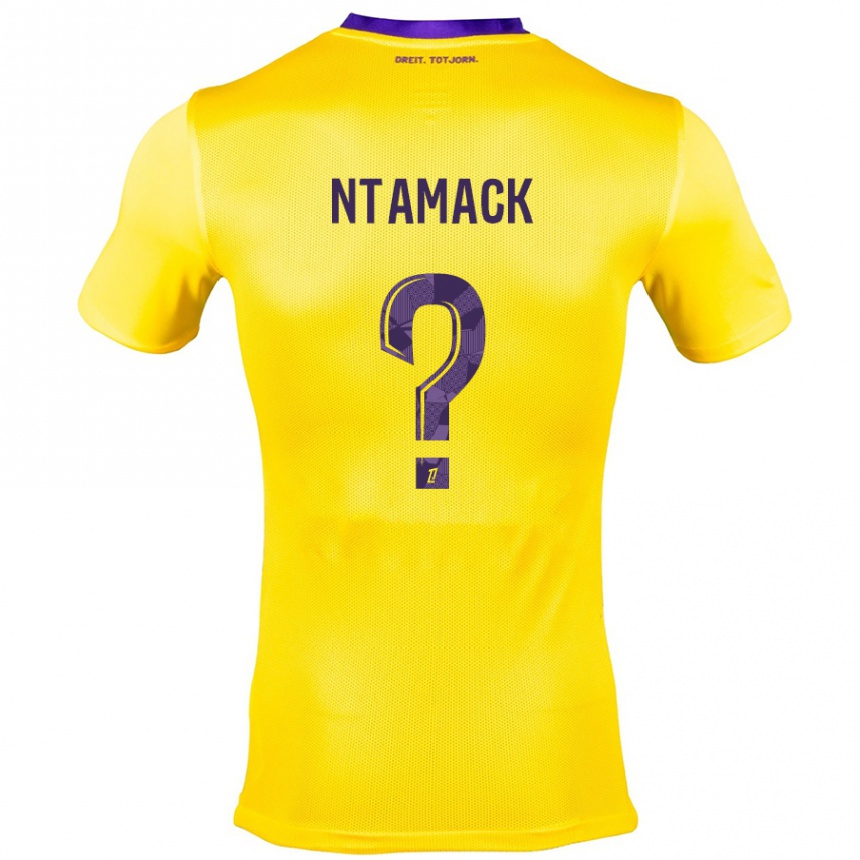 Hombre Fútbol Camiseta Alexis Ntamack #0 Amarillo Morado 2ª Equipación 2024/25 Argentina