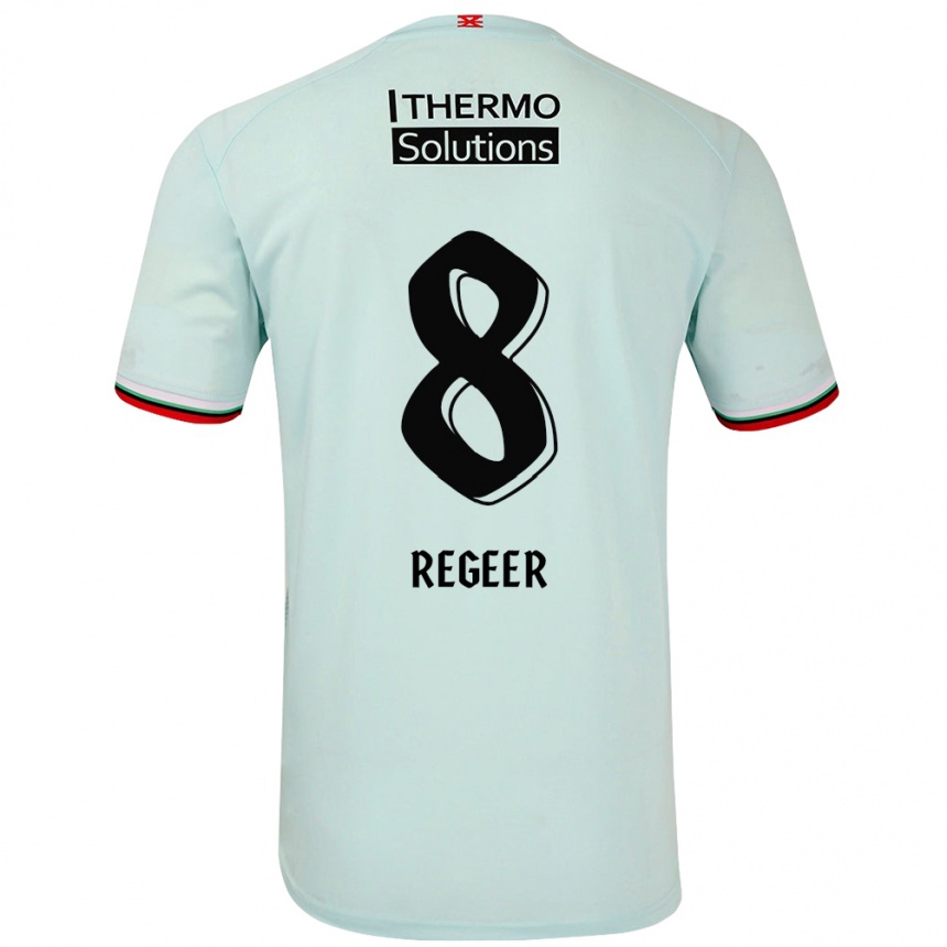 Hombre Fútbol Camiseta Youri Regeer #8 Verde Claro 2ª Equipación 2024/25 Argentina