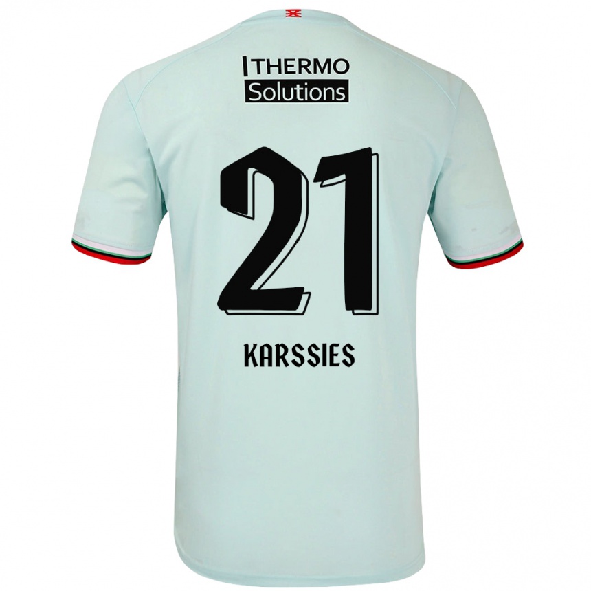 Hombre Fútbol Camiseta Sam Karssies #21 Verde Claro 2ª Equipación 2024/25 Argentina