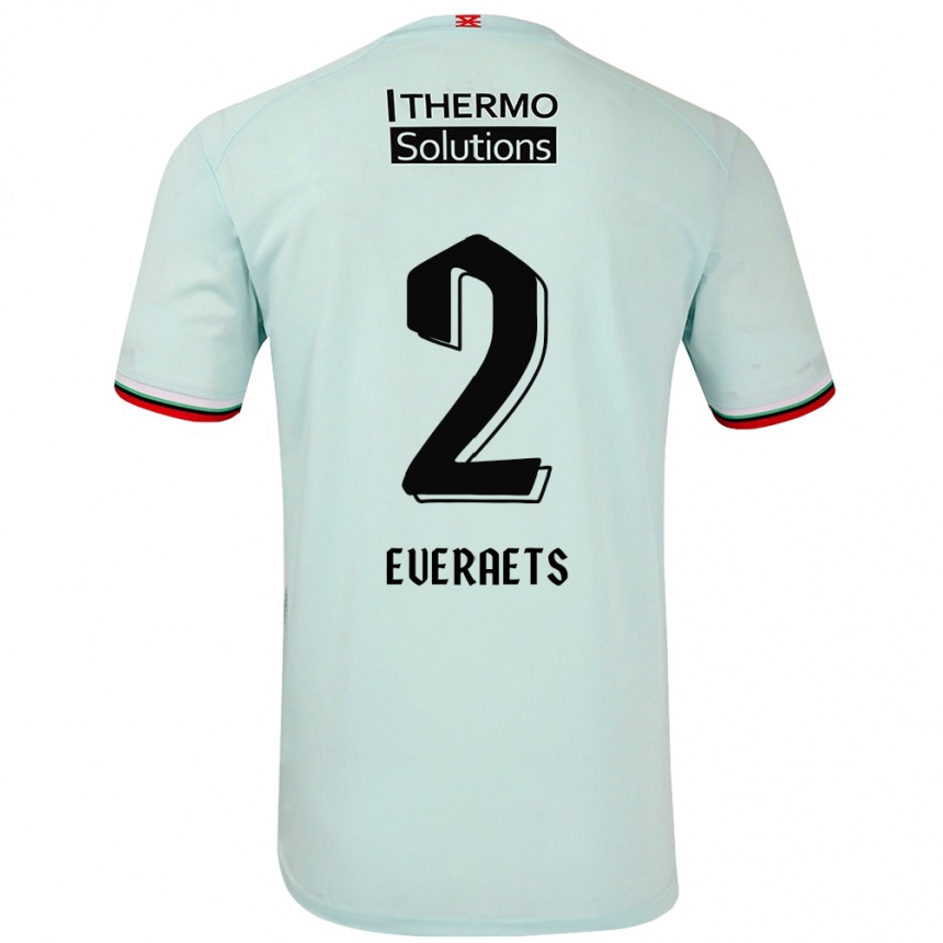 Hombre Fútbol Camiseta Kim Everaets #2 Verde Claro 2ª Equipación 2024/25 Argentina