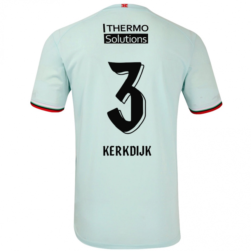 Hombre Fútbol Camiseta Danique Kerkdijk #3 Verde Claro 2ª Equipación 2024/25 Argentina