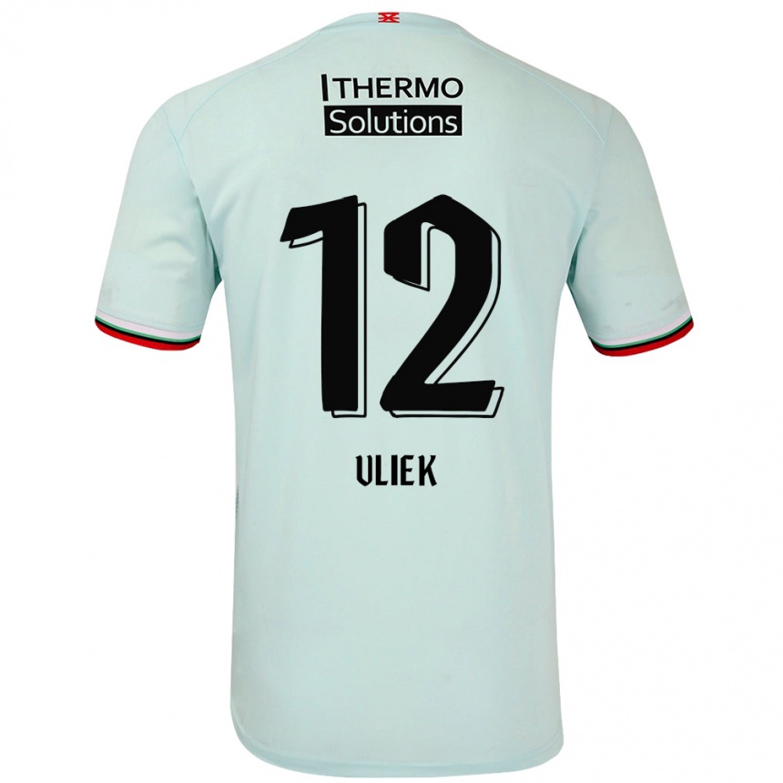 Hombre Fútbol Camiseta Leonie Vliek #12 Verde Claro 2ª Equipación 2024/25 Argentina