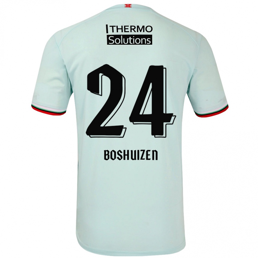 Hombre Fútbol Camiseta Annouk Boshuizen #24 Verde Claro 2ª Equipación 2024/25 Argentina