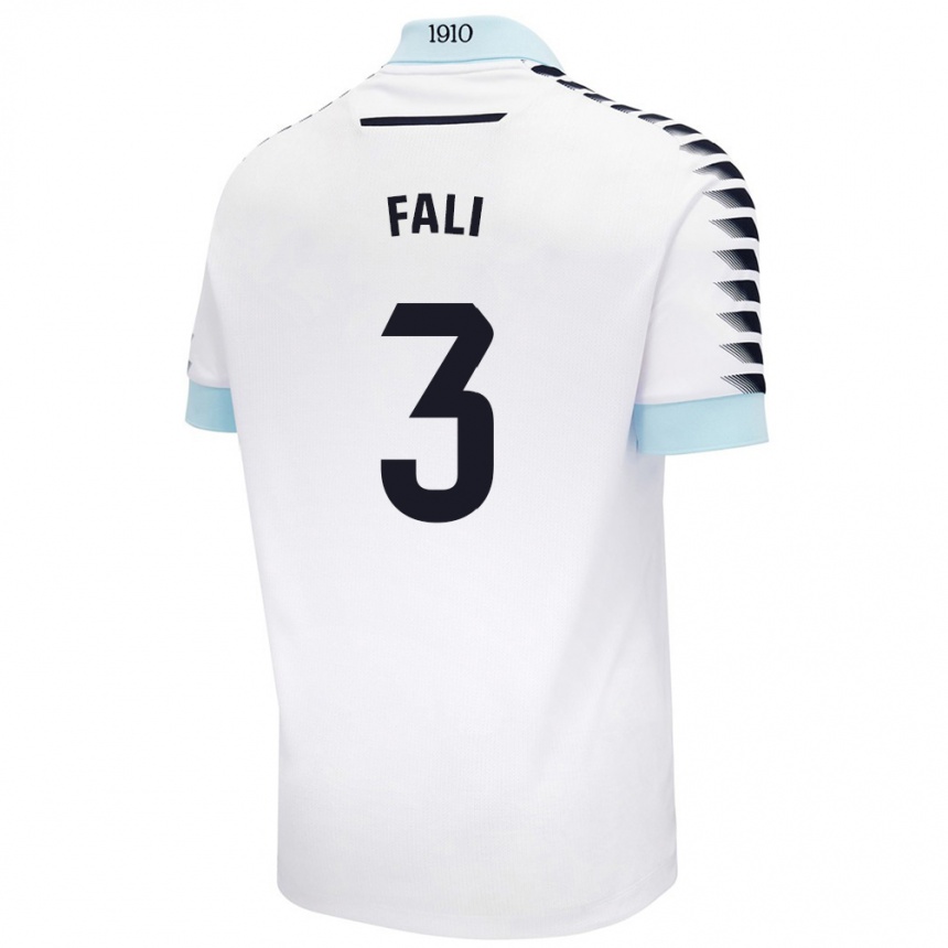 Hombre Fútbol Camiseta Fali #3 Blanco Azul 2ª Equipación 2024/25 Argentina