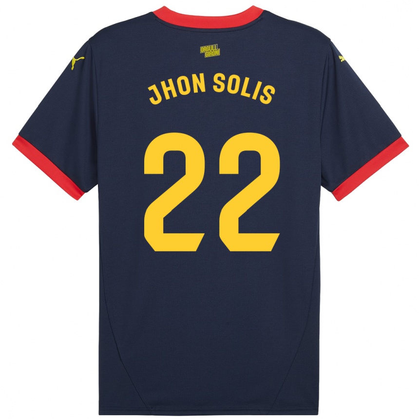 Hombre Fútbol Camiseta Jhon Solís #22 Azul Marino Rojo 2ª Equipación 2024/25 Argentina