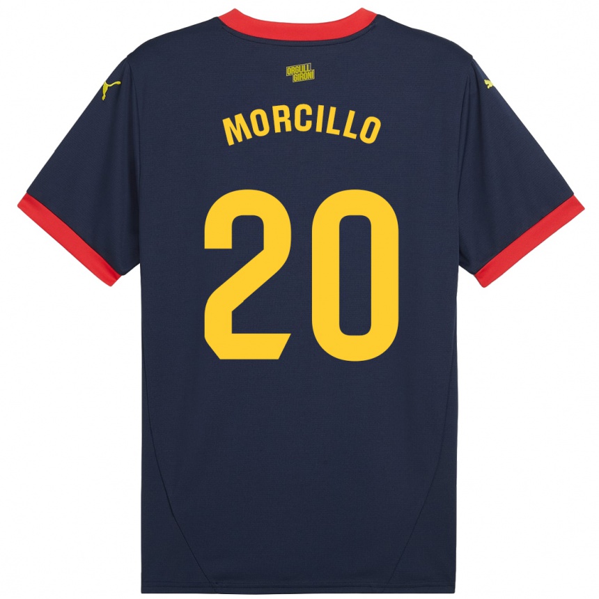 Hombre Fútbol Camiseta Luis Morcillo #20 Azul Marino Rojo 2ª Equipación 2024/25 Argentina