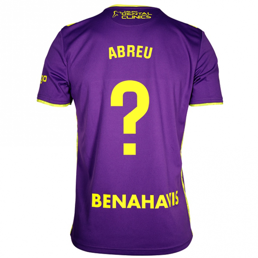 Hombre Fútbol Camiseta Marco Abreu #0 Púrpura Amarillo 2ª Equipación 2024/25 Argentina