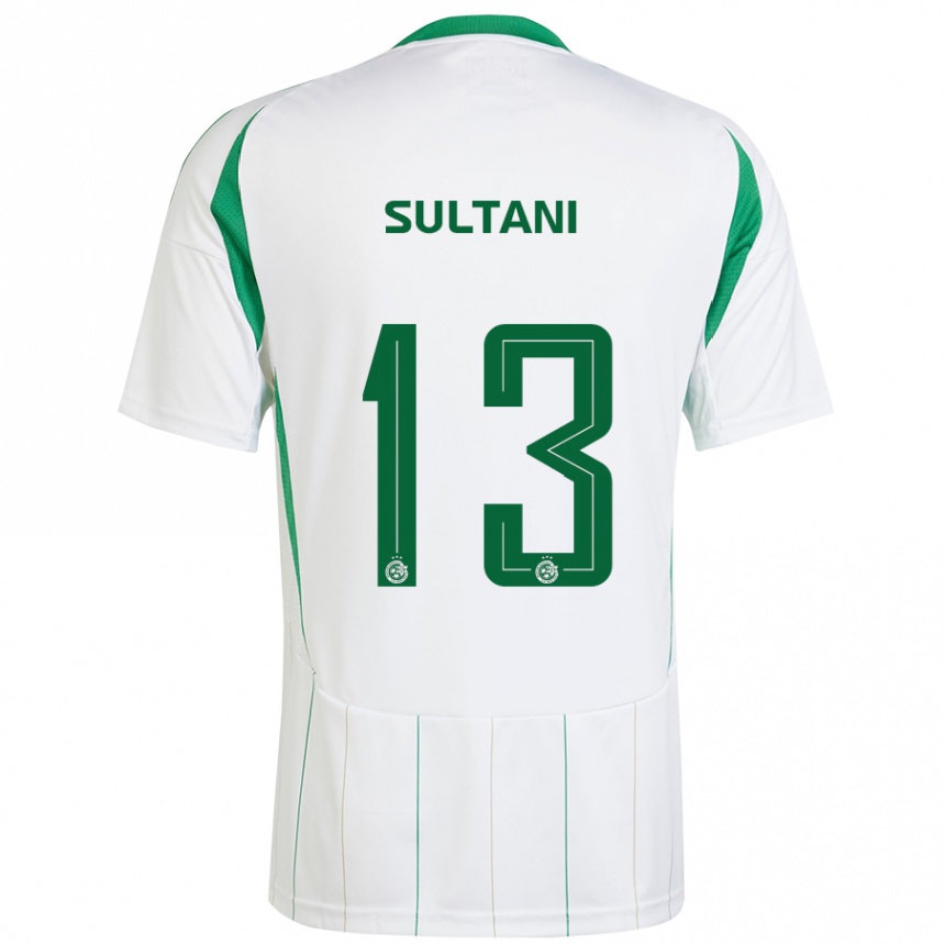 Hombre Fútbol Camiseta Tomás Sultani #13 Blanco Verde 2ª Equipación 2024/25 Argentina