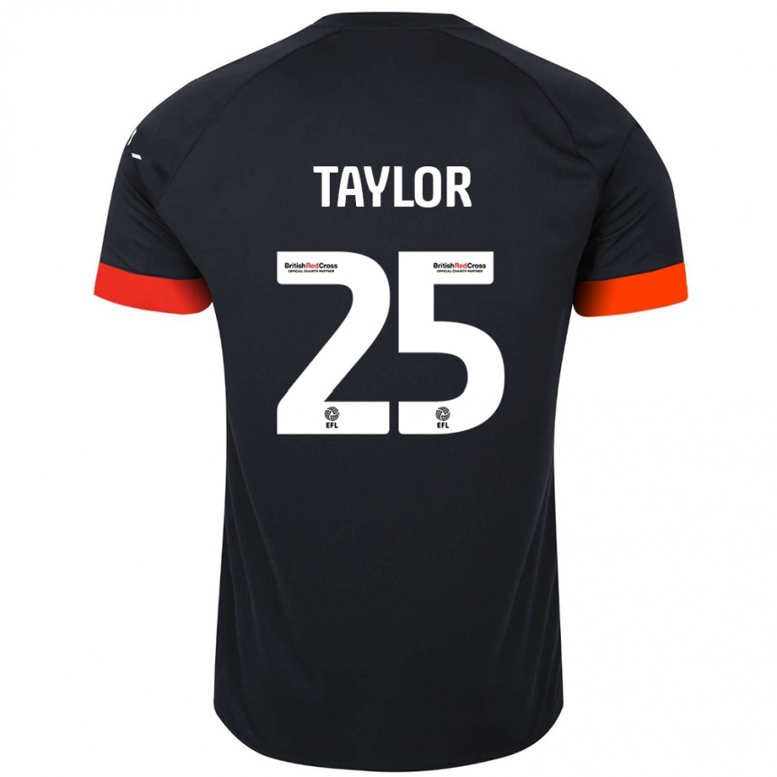 Hombre Fútbol Camiseta Joe Taylor #25 Negro Naranja 2ª Equipación 2024/25 Argentina