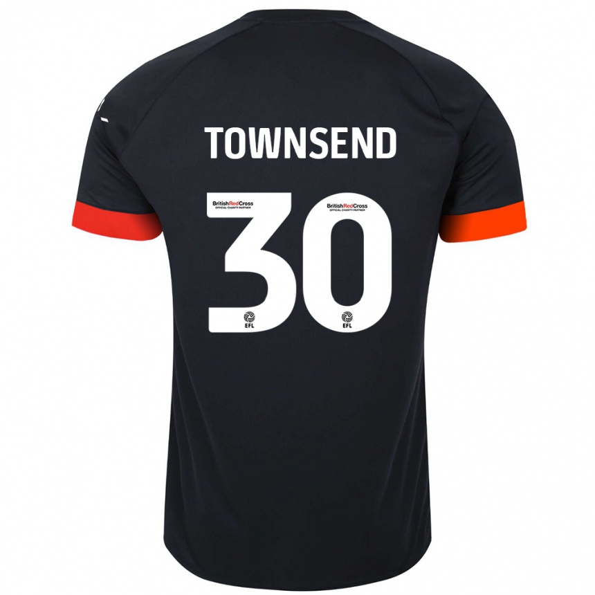 Hombre Fútbol Camiseta Andros Townsend #30 Negro Naranja 2ª Equipación 2024/25 Argentina