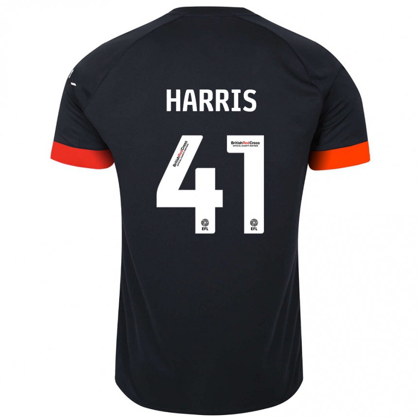 Hombre Fútbol Camiseta Taylan Harris #41 Negro Naranja 2ª Equipación 2024/25 Argentina