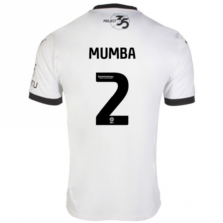 Hombre Fútbol Camiseta Bali Mumba #2 Blanco Negro 2ª Equipación 2024/25 Argentina