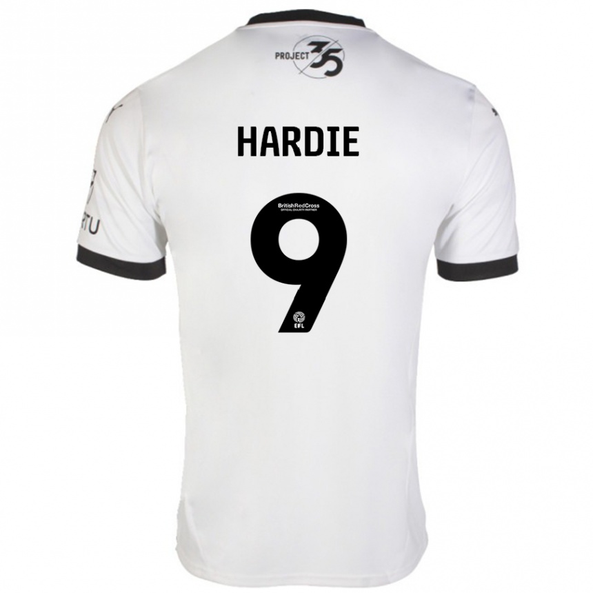 Hombre Fútbol Camiseta Ryan Hardie #9 Blanco Negro 2ª Equipación 2024/25 Argentina