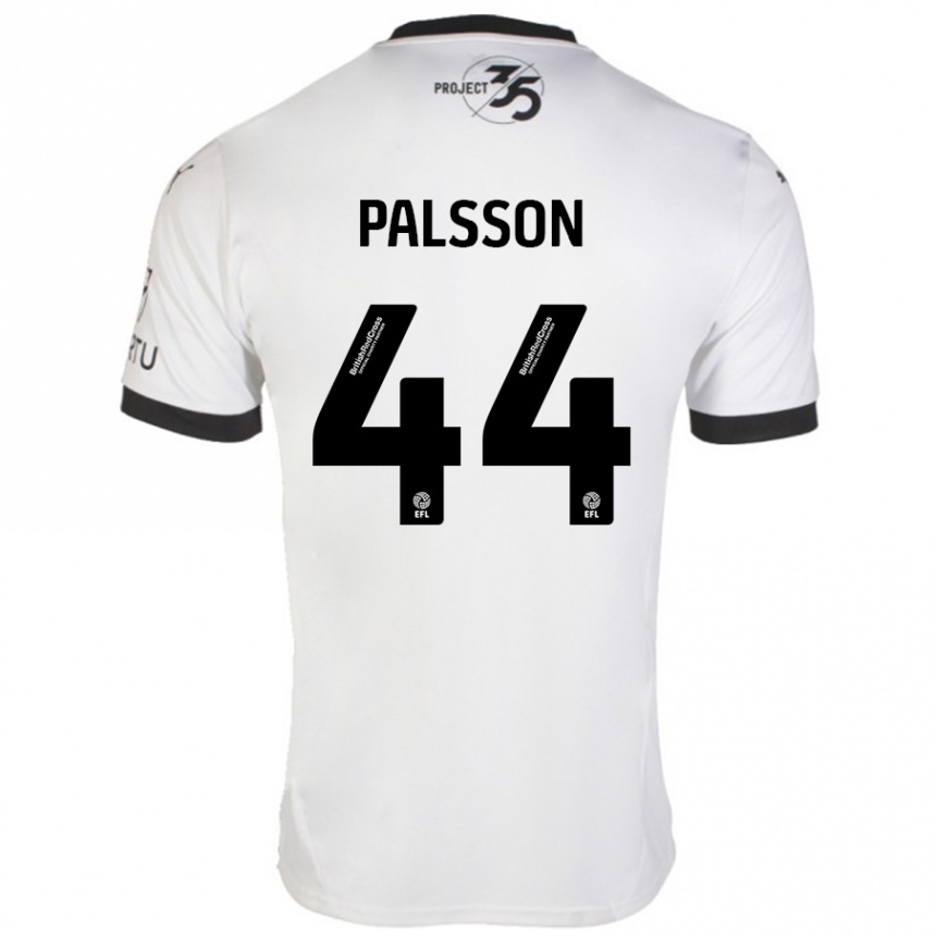 Hombre Fútbol Camiseta Victor Pálsson #44 Blanco Negro 2ª Equipación 2024/25 Argentina