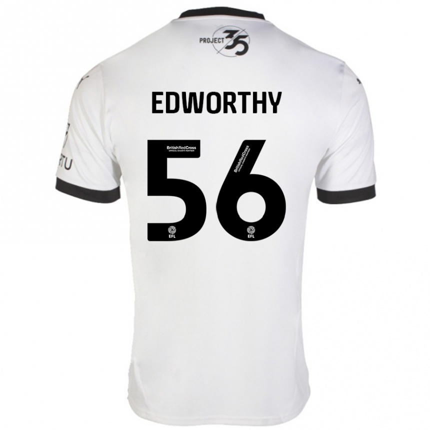 Hombre Fútbol Camiseta Kieran Edworthy #56 Blanco Negro 2ª Equipación 2024/25 Argentina