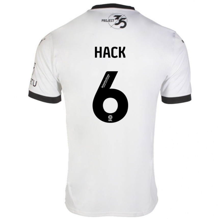 Hombre Fútbol Camiseta Lucy Hack #6 Blanco Negro 2ª Equipación 2024/25 Argentina