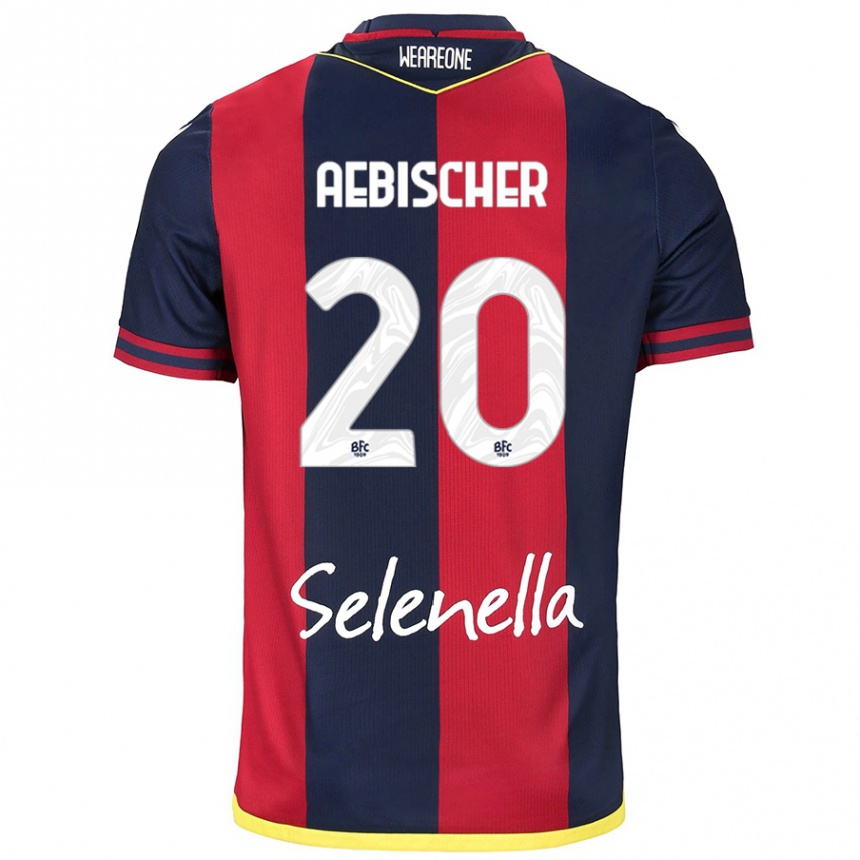 Mujer Fútbol Camiseta Michel Aebischer #20 Rojo Azul Real 1ª Equipación 2024/25 Argentina