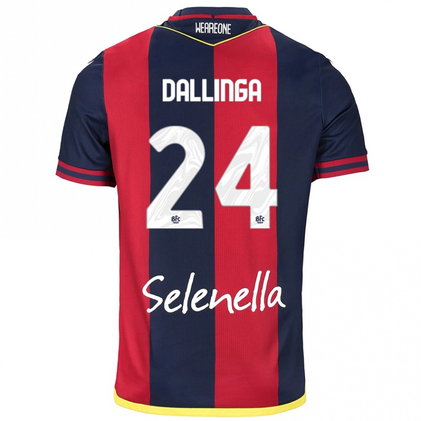 Mujer Fútbol Camiseta Thijs Dallinga #24 Rojo Azul Real 1ª Equipación 2024/25 Argentina