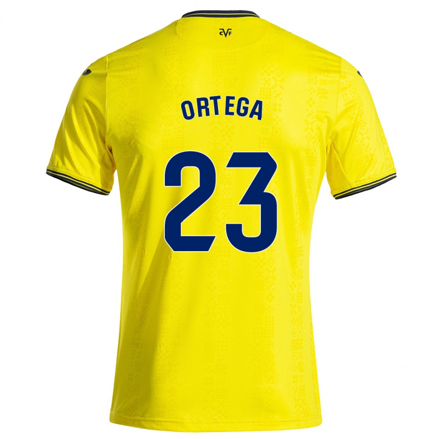 Mujer Fútbol Camiseta Jordi Ortega #23 Amarillo Negro 1ª Equipación 2024/25 Argentina