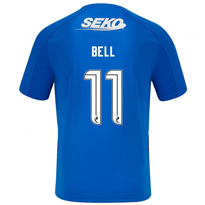 Mujer Fútbol Camiseta Megan Bell #11 Azul Oscuro 1ª Equipación 2024/25 Argentina