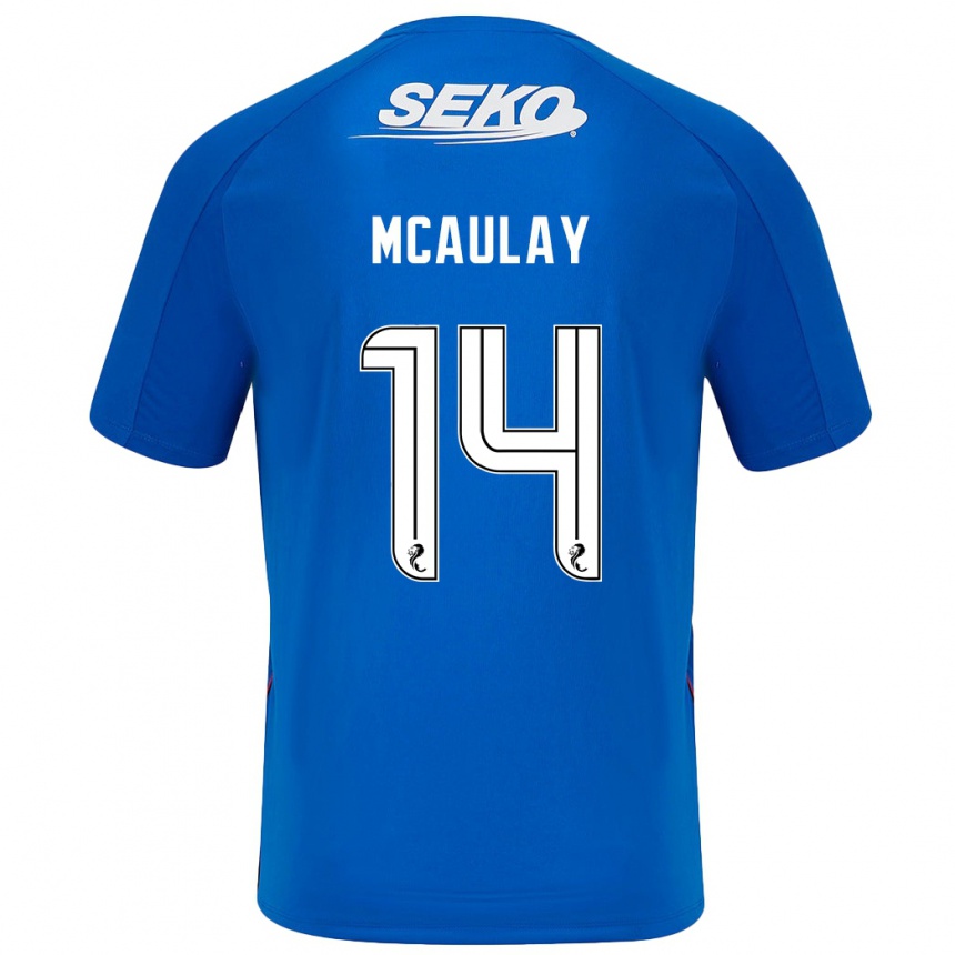 Mujer Fútbol Camiseta Mia Mcaulay #14 Azul Oscuro 1ª Equipación 2024/25 Argentina