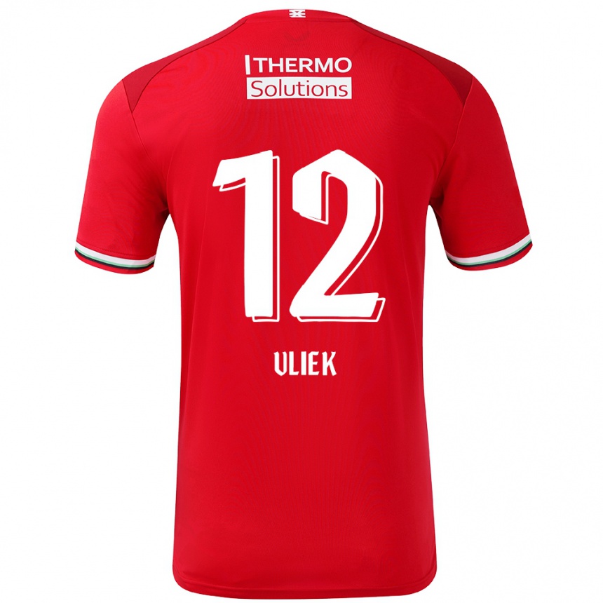 Mujer Fútbol Camiseta Leonie Vliek #12 Rojo Blanco 1ª Equipación 2024/25 Argentina