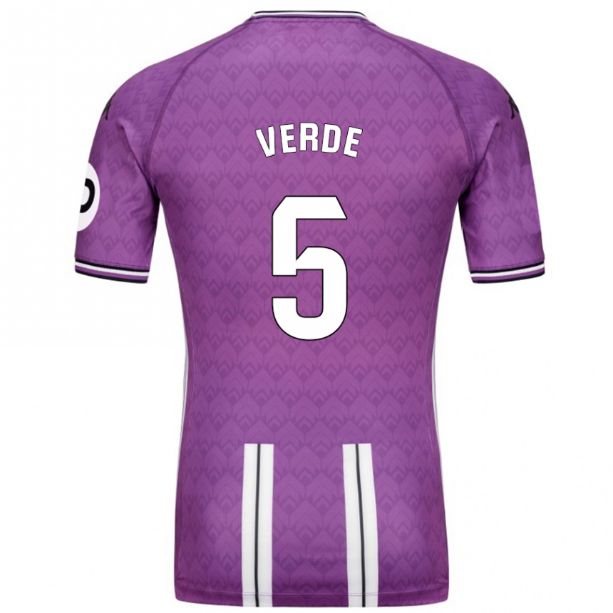 Mujer Fútbol Camiseta Adrián Verde #5 Púrpura Blanco 1ª Equipación 2024/25 Argentina